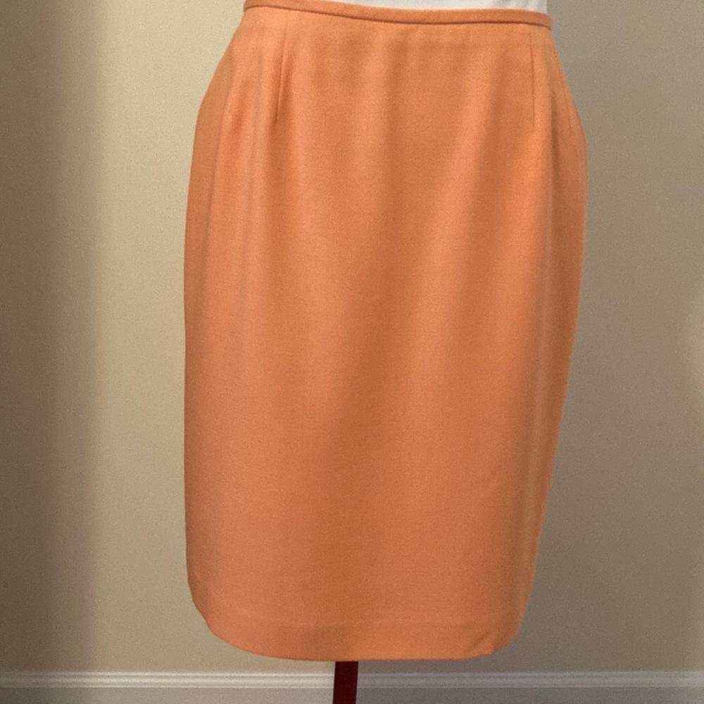Orange Knee-Length Pencil Skirt for Work